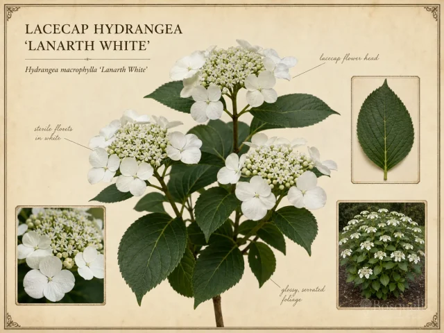Lacecap Hydrangea 'Lanarth White'