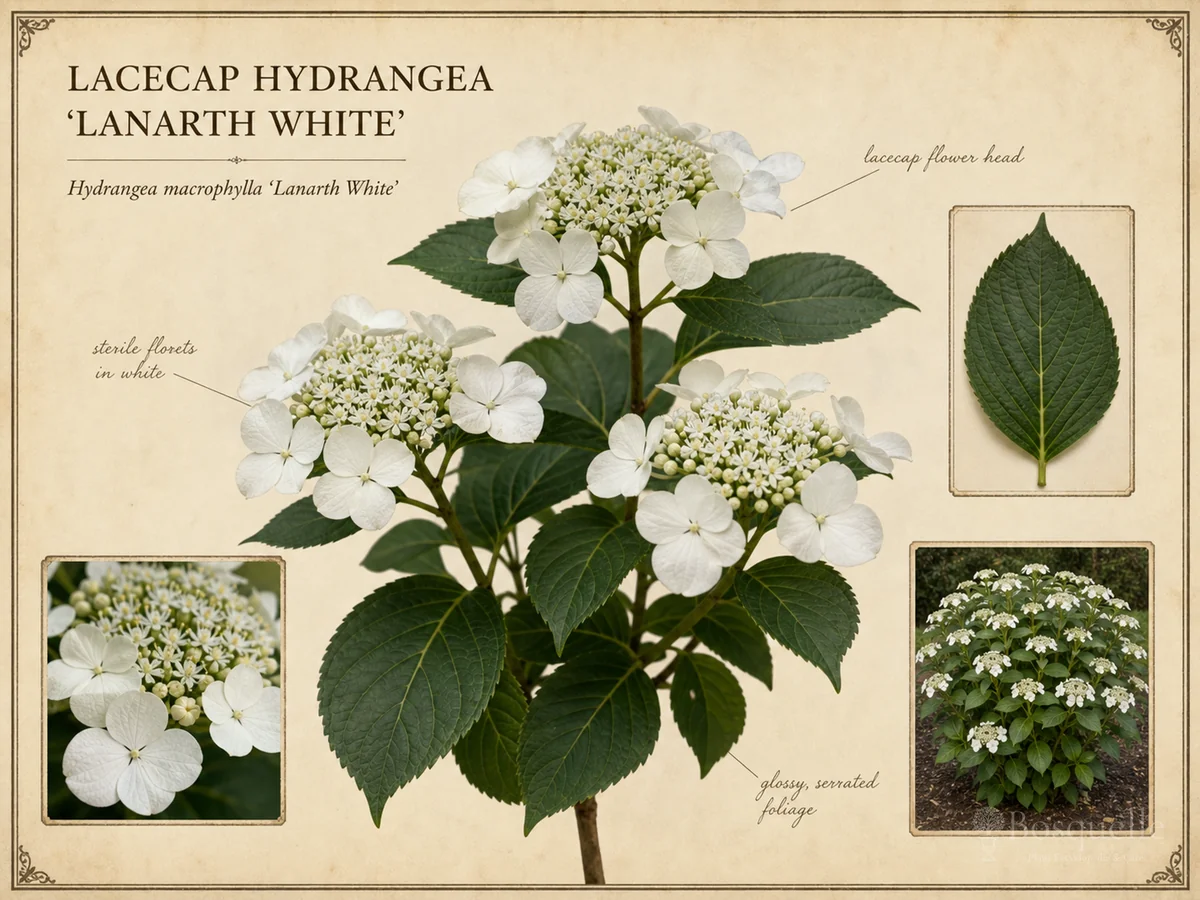 Lacecap Hydrangea 'Lanarth White'
