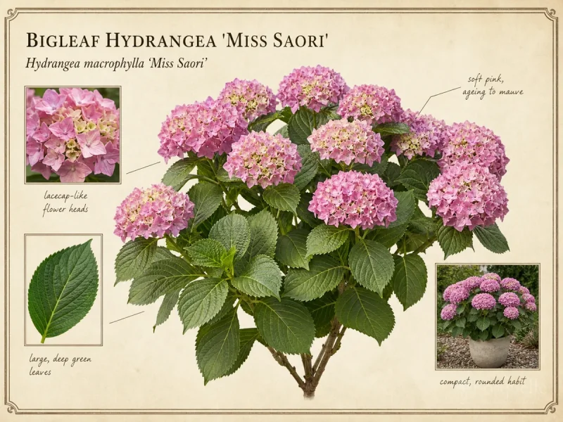 Bigleaf Hydrangea ‘Miss Saori’ (Hydrangea macrophylla ‘Miss Saori’)