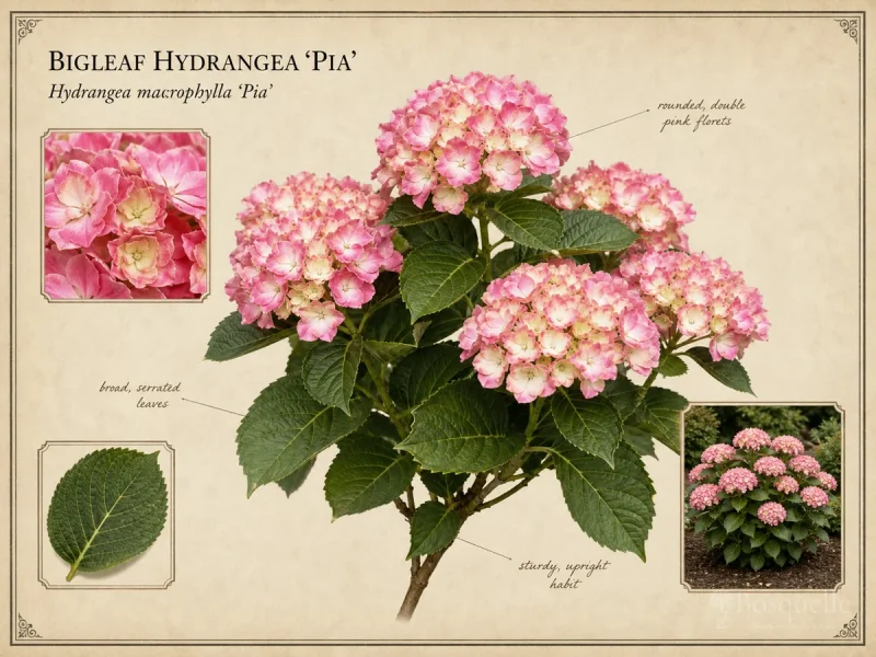 Bigleaf Hydrangea ‘Pia’ (Hydrangea macrophylla ‘Pia’)