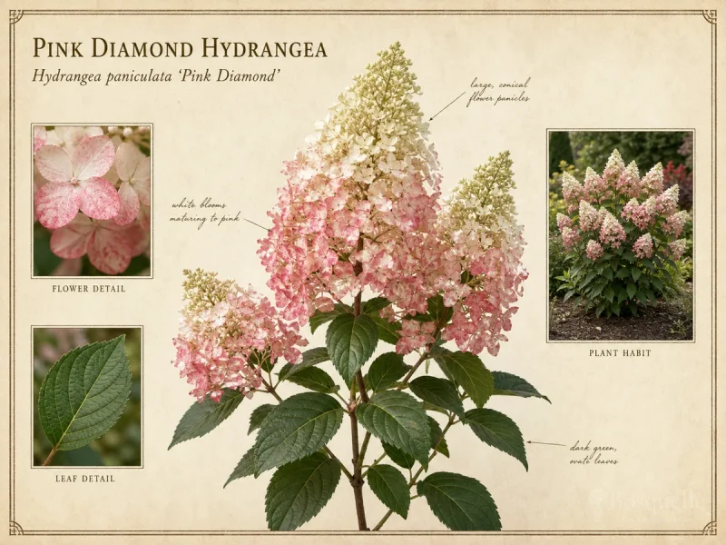 Pink Diamond Hydrangea (Hydrangea paniculata ‘Pink Diamond’)
