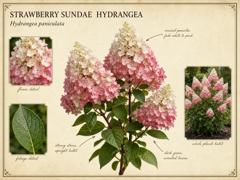 Strawberry Sundae Hydrangea (Hydrangea paniculata Strawberry Sundae)