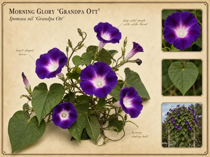 Morning Glory ‘Grandpa Ott’ (Ipomoea nil ‘Grandpa Ott’)