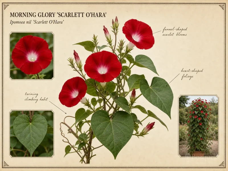 Morning Glory ‘Scarlett O’Hara’ (Ipomoea nil ‘Scarlett O’Hara’)