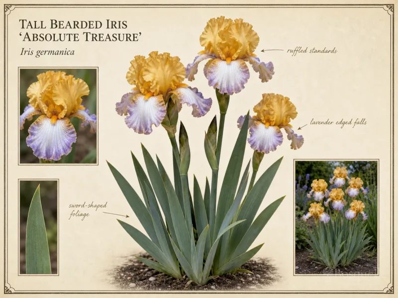 Tall Bearded Iris ‘Absolute Treasure’ (Iris ‘Absolute Treasure’)
