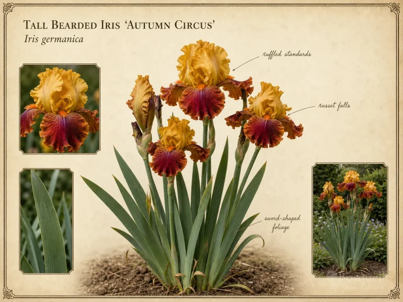 Tall Bearded Iris 'Autumn Circus'