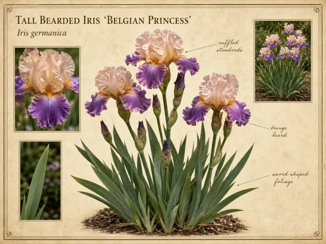 Tall Bearded Iris ‘Belgian Princess’ (Iris ‘Belgian Princess’)