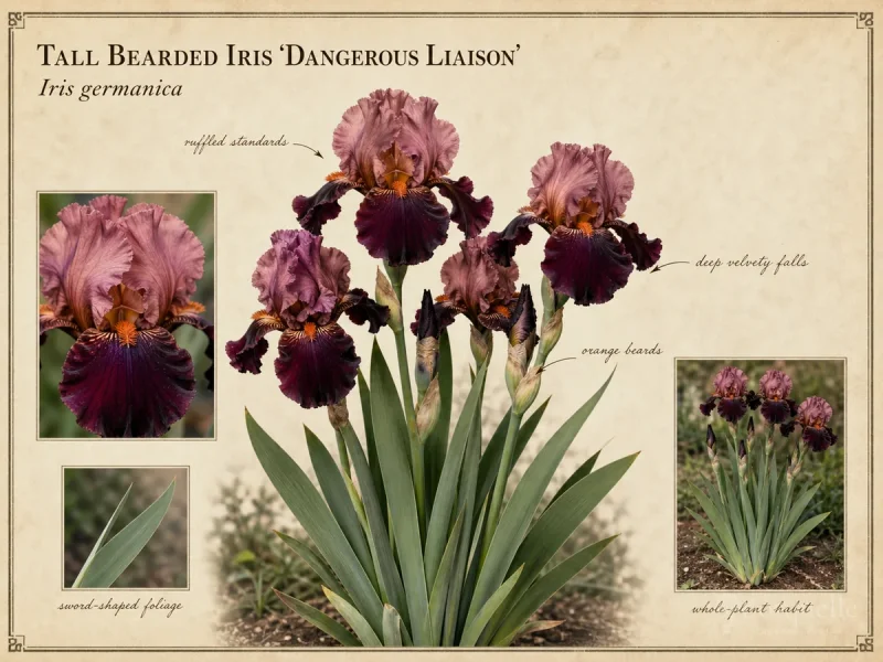 Tall Bearded Iris 'Dangerous Liaison'