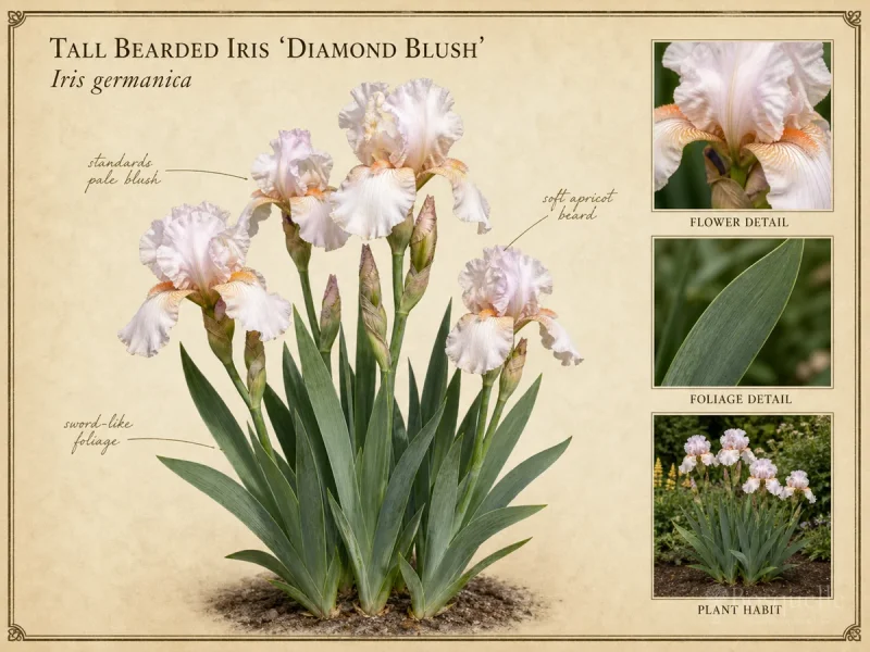 Tall Bearded Iris 'Diamond Blush'
