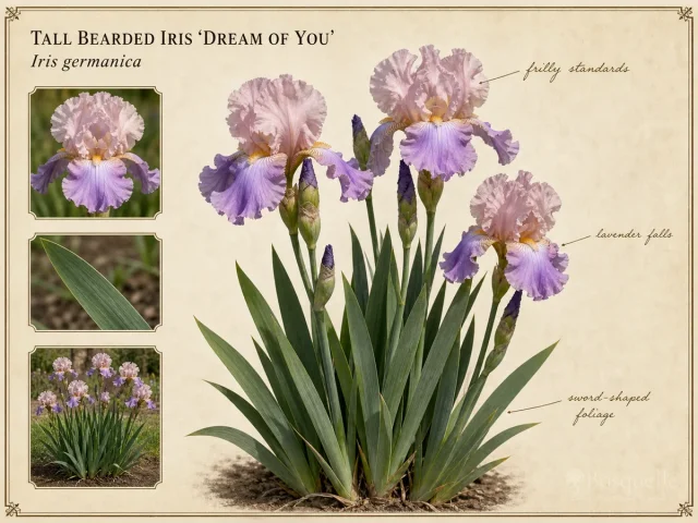 Tall Bearded Iris ‘Dream of You’ (Iris ‘Dream of You’)
