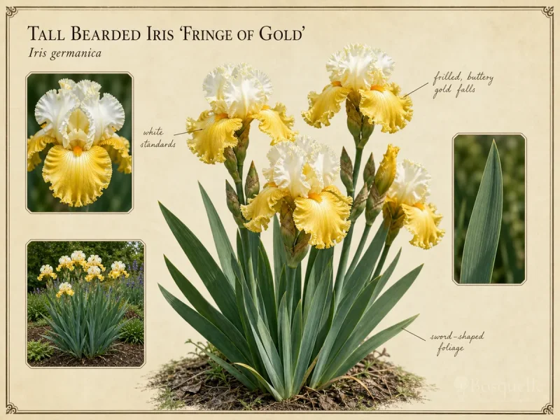 Tall Bearded Iris 'Fringe of Gold'
