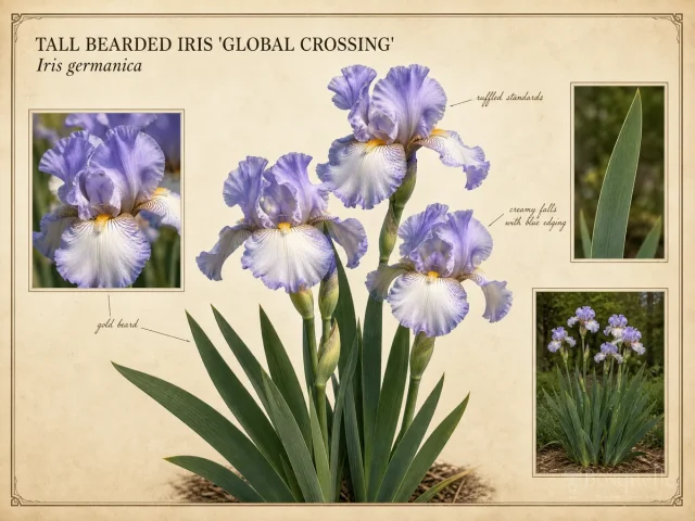 Tall Bearded Iris ‘Global Crossing’ (Iris ‘Global Crossing’)