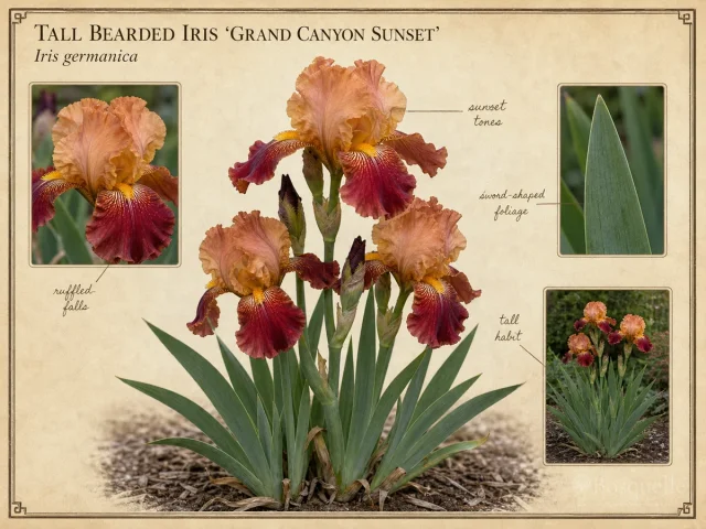 Tall Bearded Iris ‘Grand Canyon Sunset’ (Iris ‘Grand Canyon Sunset’)