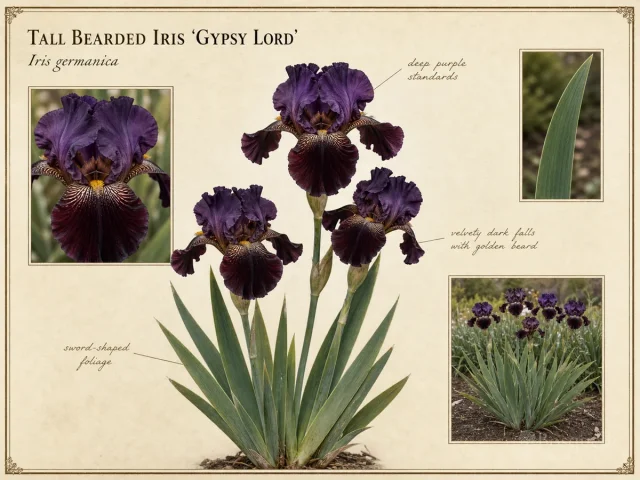 Tall Bearded Iris ‘Gypsy Lord’ (Iris ‘Gypsy Lord’)
