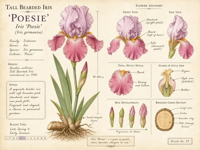 Tall Bearded Iris 'Poesie'