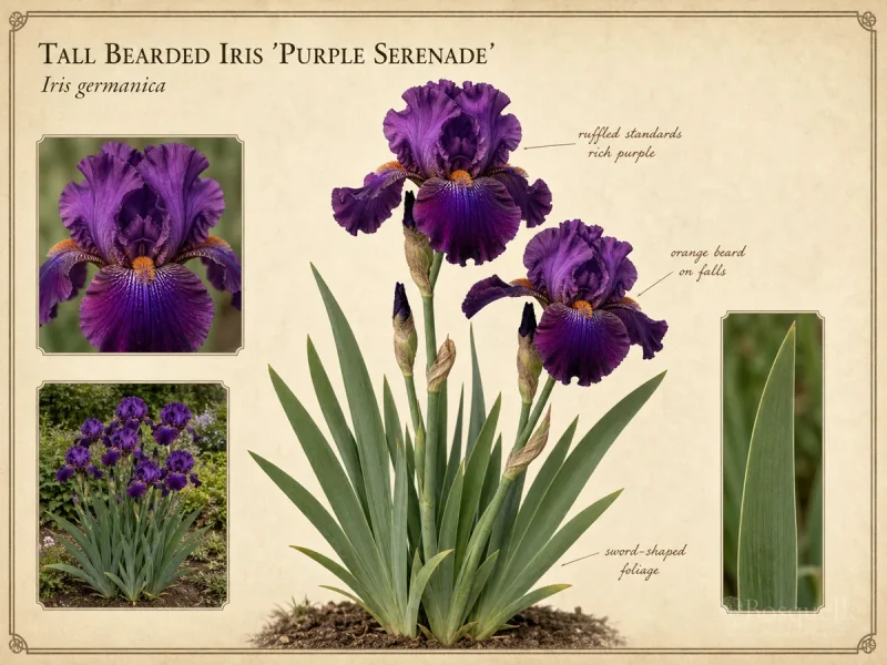 Tall Bearded Iris 'Purple Serenade'