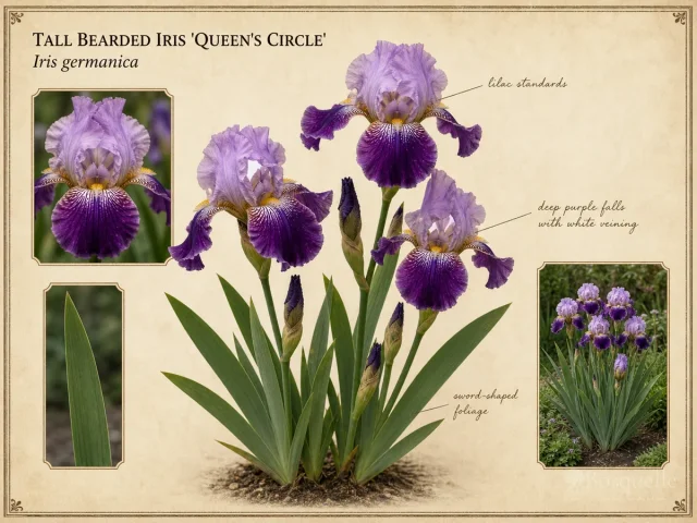 Tall Bearded Iris ‘Queen’s Circle’ (Iris ‘Queen’s Circle’)