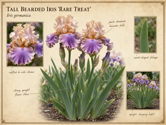 Tall Bearded Iris ‘Rare Treat’ (Iris ‘Rare Treat’)