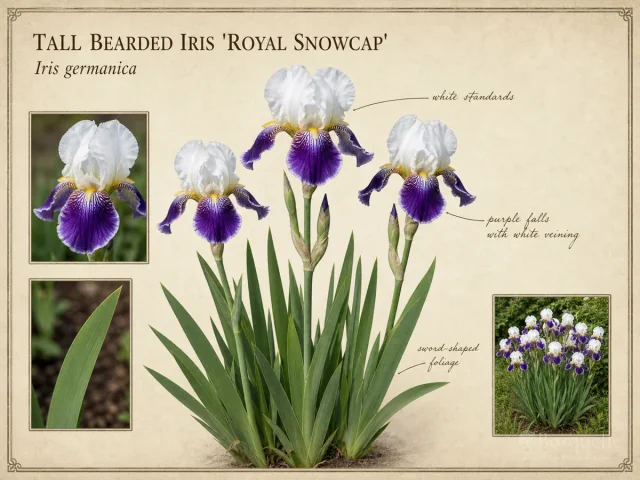 Tall Bearded Iris ‘Royal Snowcap’ (Iris ‘Royal Snowcap’)