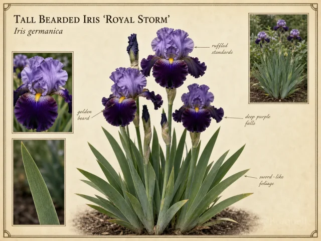 Tall Bearded Iris ‘Royal Storm’ (Iris ‘Royal Storm’)