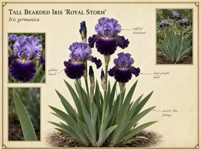 Tall Bearded Iris 'Royal Storm'
