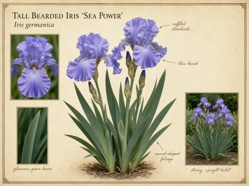 Tall Bearded Iris 'Sea Power'