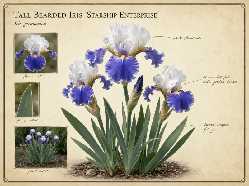 Tall Bearded Iris 'Starship Enterprise'