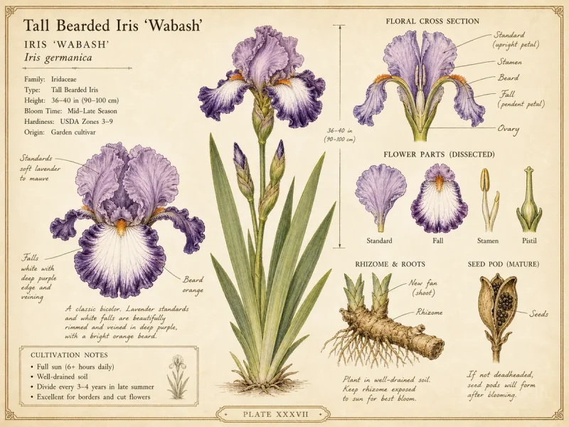 Tall Bearded Iris 'Wabash'
