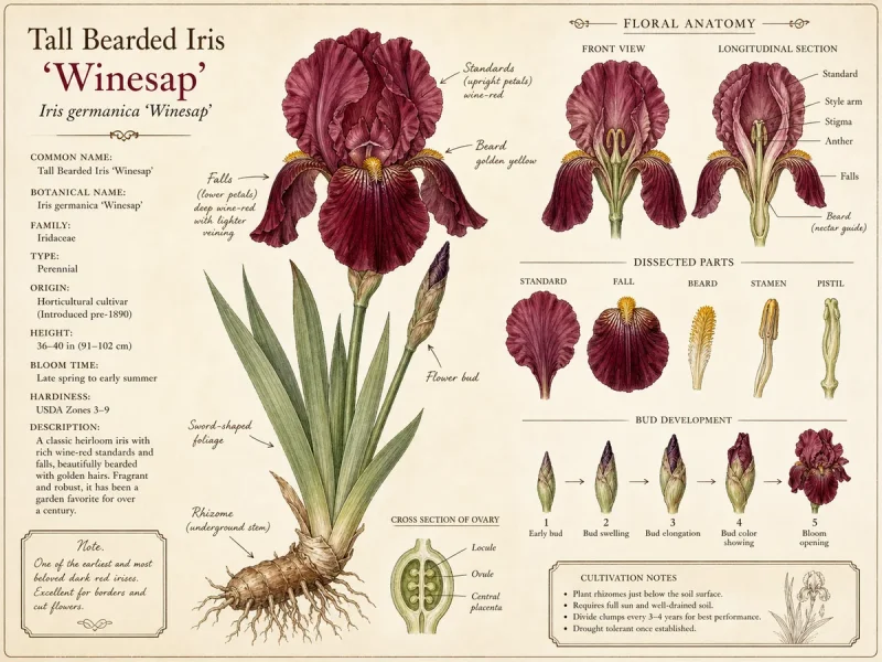 Tall Bearded Iris 'Winesap'