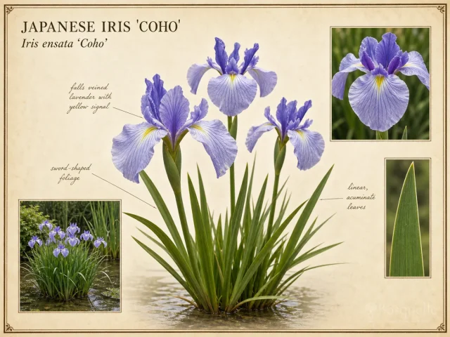 Japanese Iris ‘Coho’ (Iris ensata ‘Coho’)