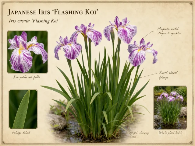 Japanese Iris ‘Flashing Koi’ (Iris ensata ‘Flashing Koi’)