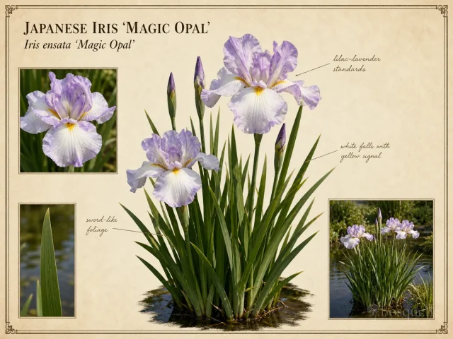Japanese Iris ‘Magic Opal’ (Iris ensata ‘Magic Opal’)