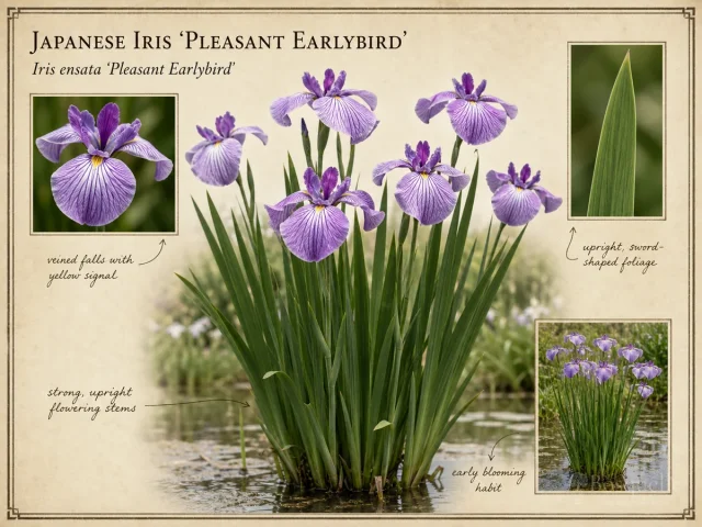 Japanese Iris ‘Pleasant Earlybird’ (Iris ensata ‘Pleasant Earlybird’)