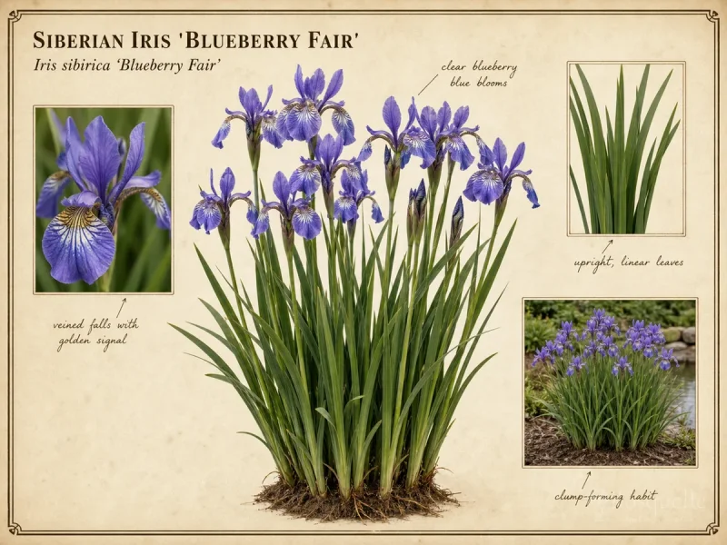 Siberian Iris 'Blueberry Fair'