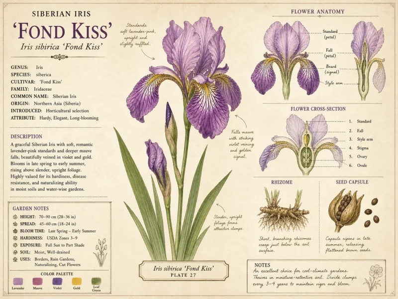 Siberian Iris 'Fond Kiss'
