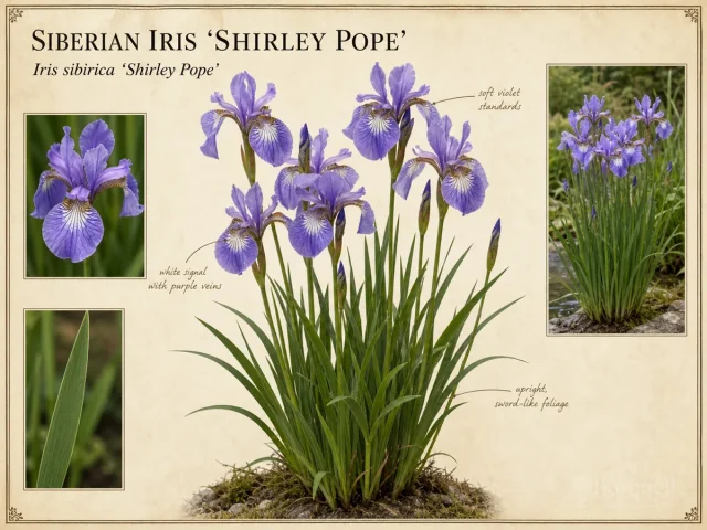 Siberian Iris ‘Shirley Pope’ (Iris sibirica ‘Shirley Pope’)