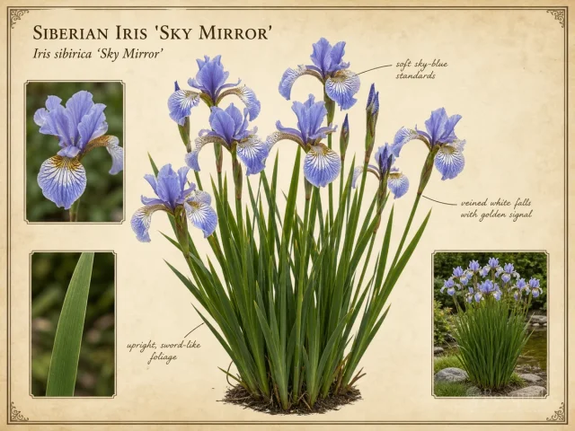 Siberian Iris ‘Sky Mirror’ (Iris sibirica ‘Sky Mirror’)