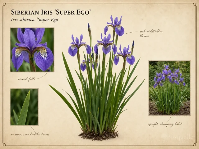 Siberian Iris ‘Super Ego’ (Iris sibirica ‘Super Ego’)