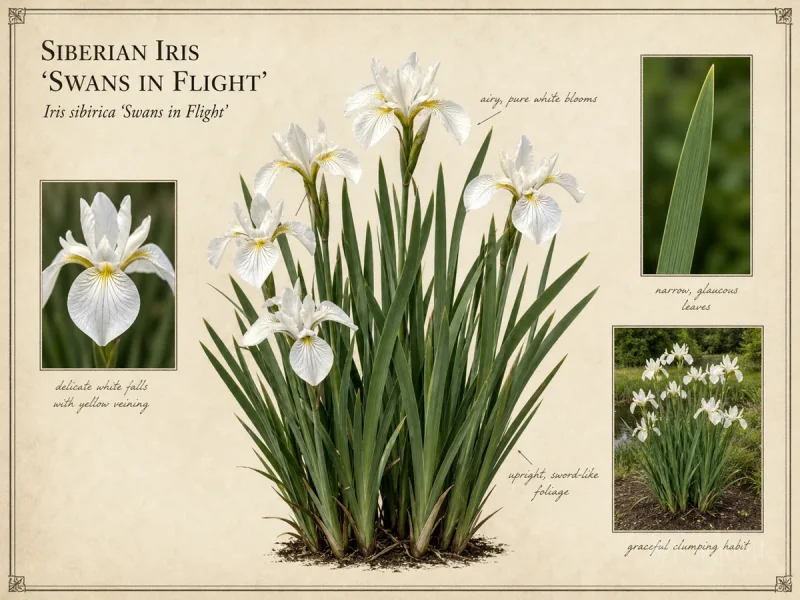 Siberian Iris 'Swans in Flight'