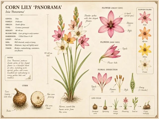 Corn Lily ‘Panorama’ (Ixia ‘Panorama’)