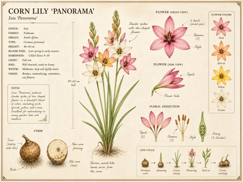 Corn Lily ‘Panorama’ (Ixia ‘Panorama’)