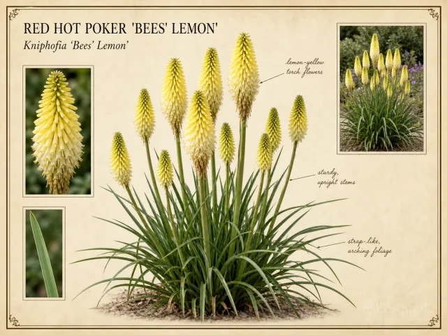Red Hot Poker ‘Bees’ Lemon’ (Kniphofia ‘Bees’ Lemon’)