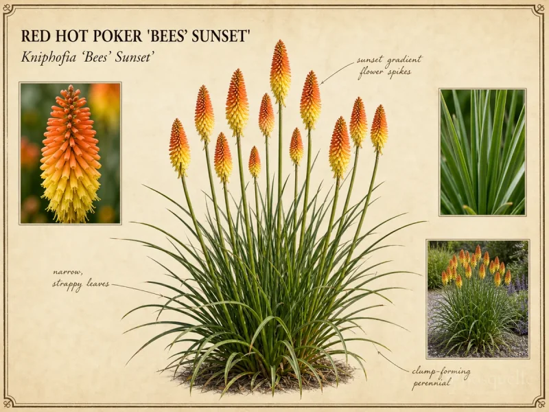 Red Hot Poker ‘Bees’ Sunset’ (Kniphofia ‘Bees’ Sunset’)