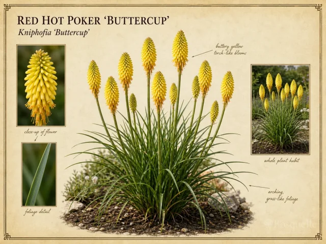 Red Hot Poker ‘Buttercup’ (Kniphofia ‘Buttercup’)