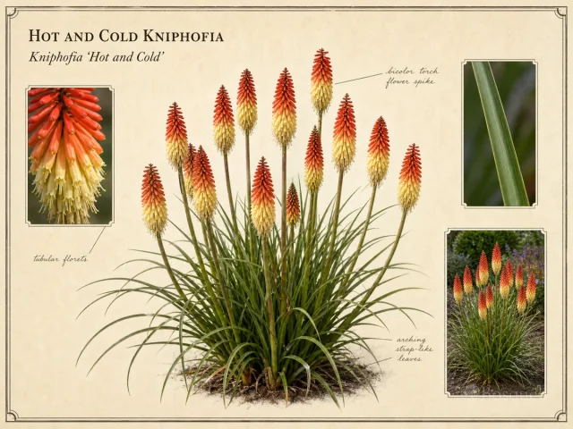 Hot and Cold Kniphofia (Kniphofia ‘Hot and Cold’)