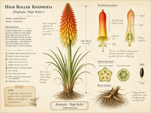 High Roller Kniphofia (Kniphofia ‘High Roller’)