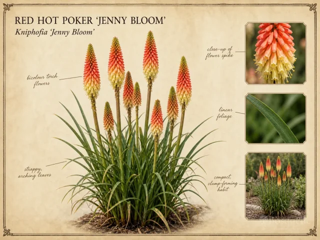 Red Hot Poker ‘Jenny Bloom’ (Kniphofia ‘Jenny Bloom’)