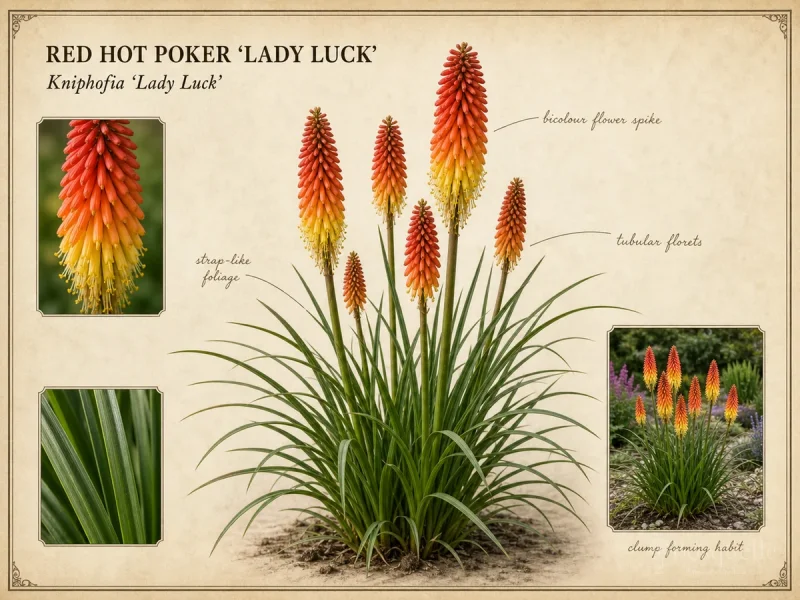 Red Hot Poker ‘Lady Luck’ (Kniphofia ‘Lady Luck’)