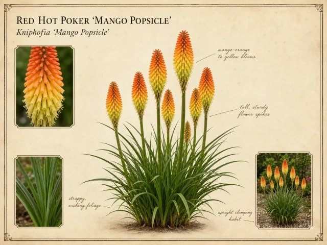 Red Hot Poker ‘Mango Popsicle’ (Kniphofia ‘Mango Popsicle’)