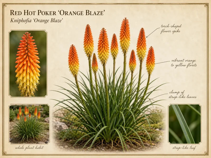 Red Hot Poker ‘Orange Blaze’ (Kniphofia ‘Orange Blaze’)